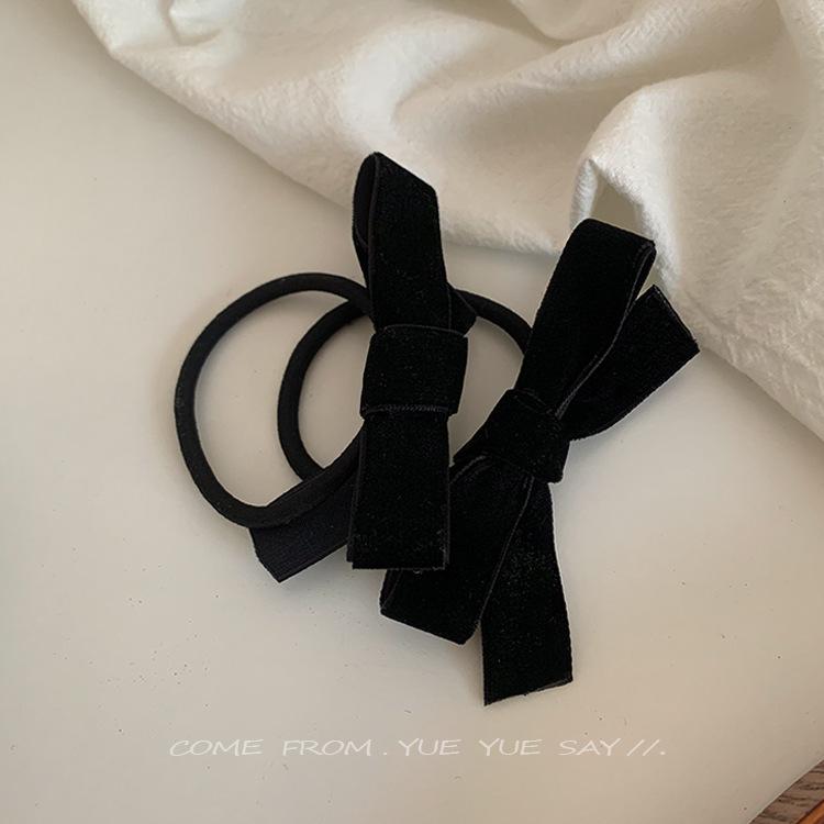 

Резинка для волос бархатный бант повязка для волос, корейская ретро супер милая резинка для волос кожаная резинка