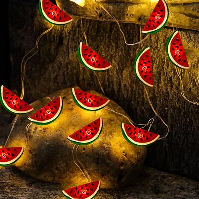 Wassermelonenförmige LED-Lichterkette, blendfrei, geringer Stromverbrauch, batteriebetrieben, Lichterkette, Party-Dekoration