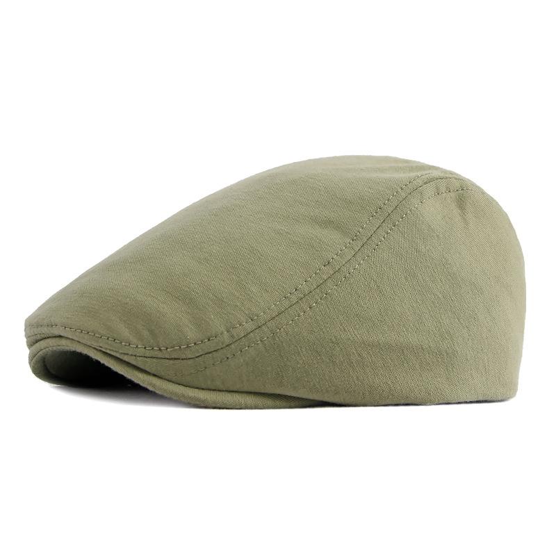 New Spring Beret Hat Men Women Solid Color Knitted Visor Golf Cap Casual Herringbone Newsboy Cap Peaked Duckbill Hat 12 Colors