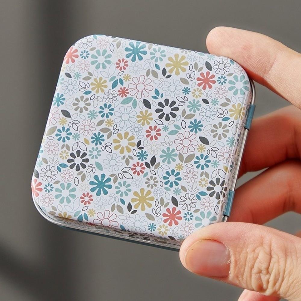 Eco-Friendly Candy Storage Box Square Shape Durable Flip Top Tin Box Metal Material Mini Sealed Jars for Home Organization
