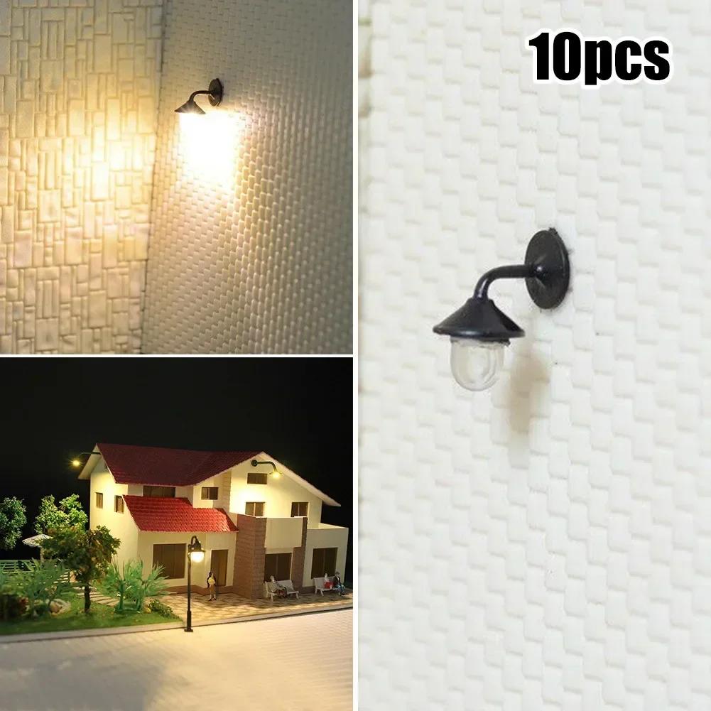 20/10pc Lamps 1:87 H0 Scenery Scale Wall Lamps Outdoor Street For Ho Train Model Buildings Ornament Lampshade For Oil Lamps