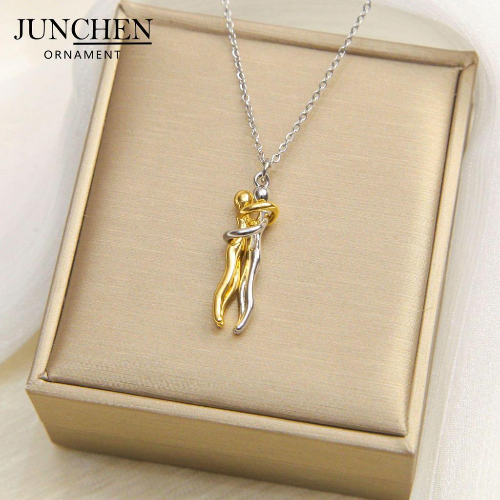 Stylish Non-Fading Hug Necklace for Couples - Romantic Gift for Men and Women