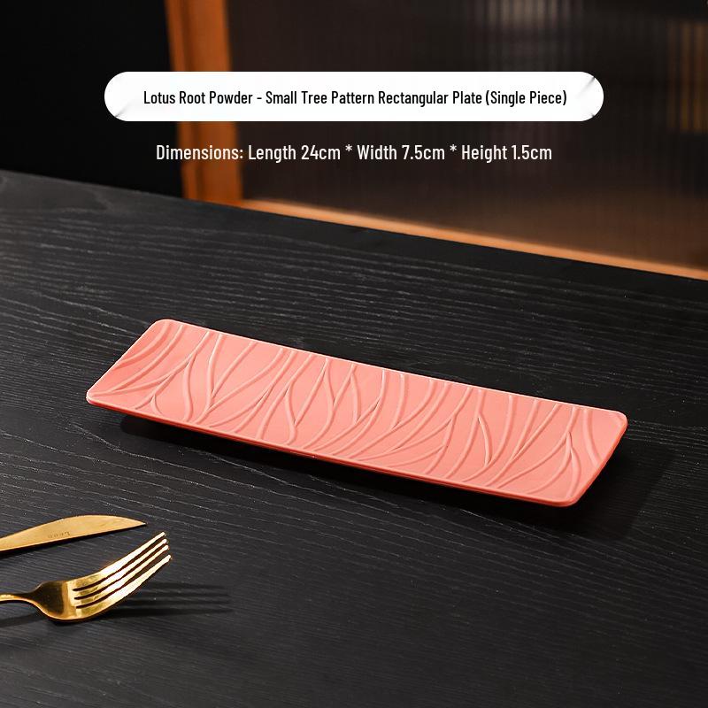 Vassoio lungo in plastica stile giapponese per esposizione di sushi e dessert