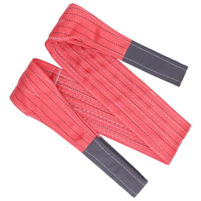 Kaldırma Sapanı Kayışı Kırmızı Polyester Yük Kaldırma Ağır Hizmet Sonsuz Yuvarlak Sapan Rigging Kaldırma Kayışı