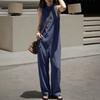 ZANZEA Women Elegant Casual Round Neck Loose Sleeveless Long Jumpsuits