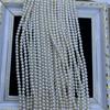 1String, White Natural Freshwater Pearls, Handmade Near Round Pearl Beads for Jewelry Making DIY Crafts (Beads 5-6mm, Length 36cm)