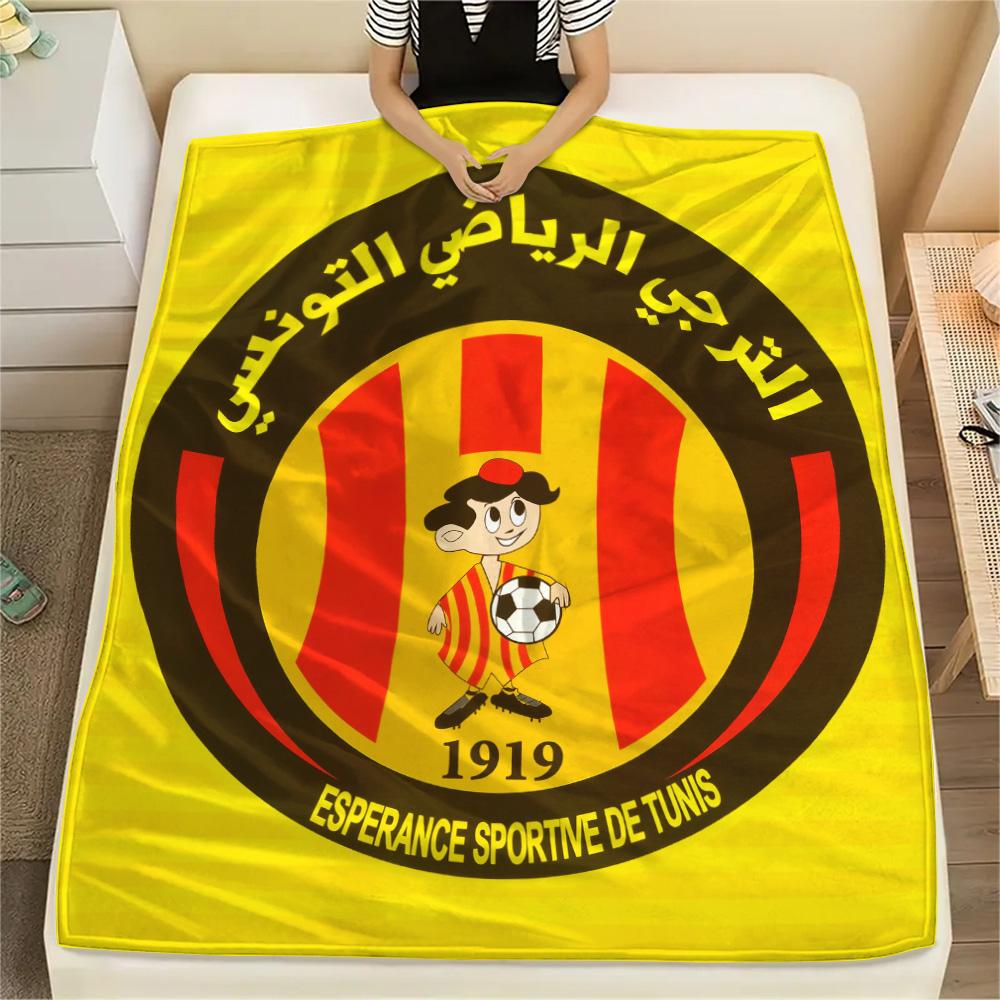 Espérance Sportive de Tunis  Print Flannel Blanket, High quality Comfortable for All Seasons, Home Decor, Warmth and Comfort 80cm x 120cm