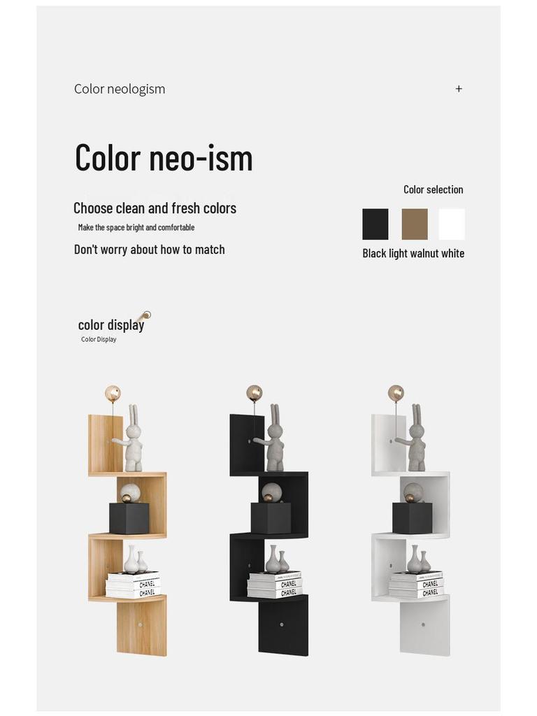 Wall-Mounted Multi-Layer Shelf: Corner Storage and Decoration for Bathroom, Bedroom, and Living Room.