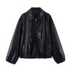 European and American style French women's clothing fashion versatile temperament casual design sense two-color jacket leat