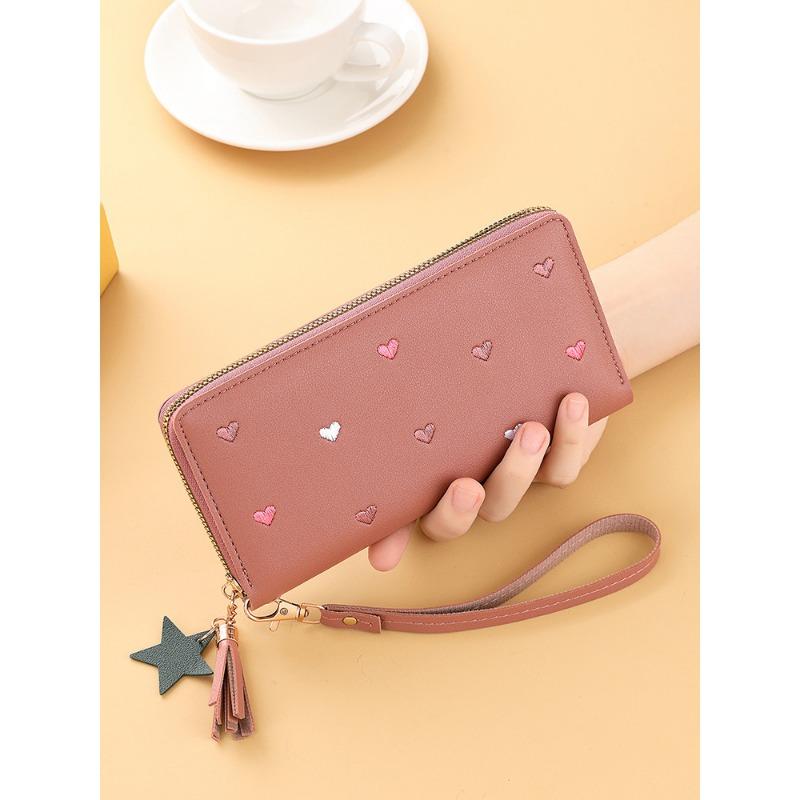 Women Wallets Tassel Zipper Long Wallet Clutch Purse Coin Card Holder