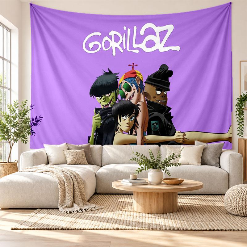 Gorillaz Wall Tapestry Home Decor Hanging Cloth Art Background Tapestry for Bedroom