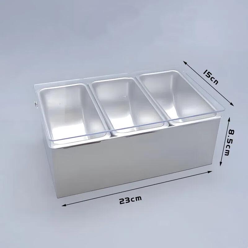 CaROTE 3-Compartment Stainless Steel Spice Box