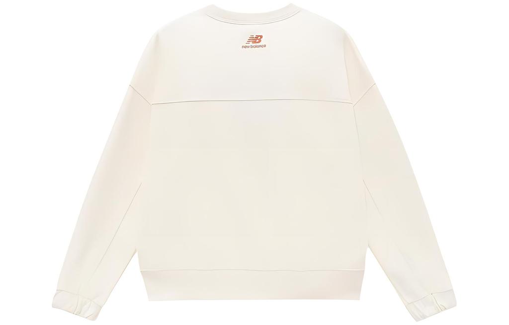 New Balance Sweatshirts Women's Ecru Crew Neck Moderate Regular AWT24321-CIC