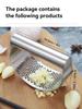 Manual Stainless Steel Garlic Mincer, Garlic Crusher Press for Fruits & Vegetables, Kitchen Food Processor Tool