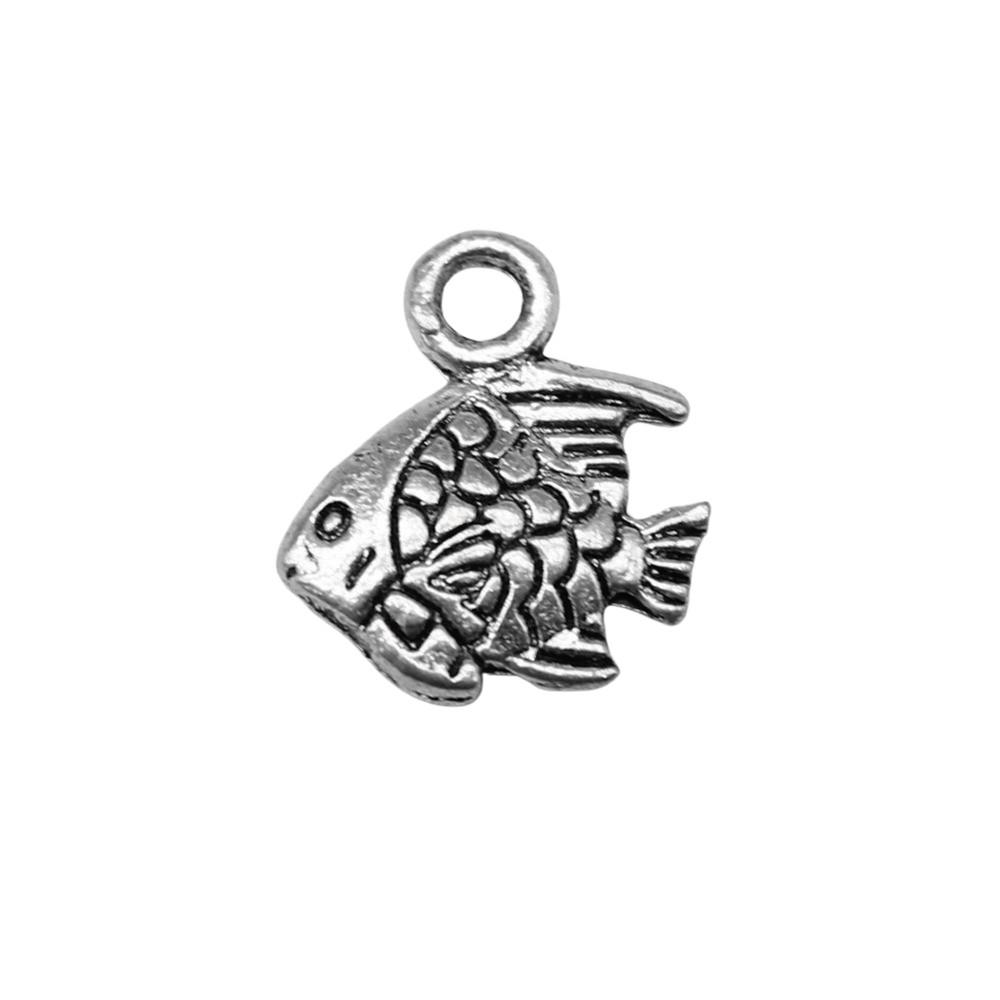 Fisch-Anhänger Vintage Legierung Anhänger Für DIY Schmuck Meeres-Thema Bastelbedarf