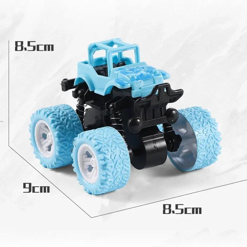 Monster Trucks Pull Back Vehicles Cars 360° Rotation 4 Wheels Drive Durable Friction Powered Push and Go Toys Truck Playset