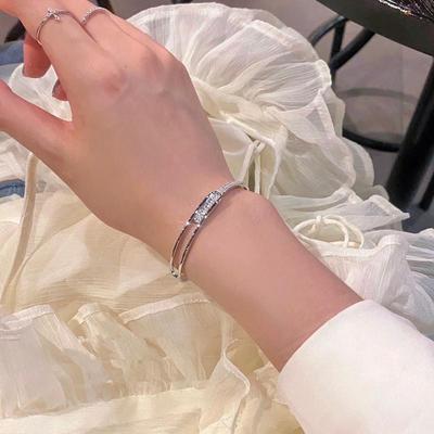1 Pcs High Quality Adjustable Rhinestone Opening Bracelet Ladies Bracelet Women