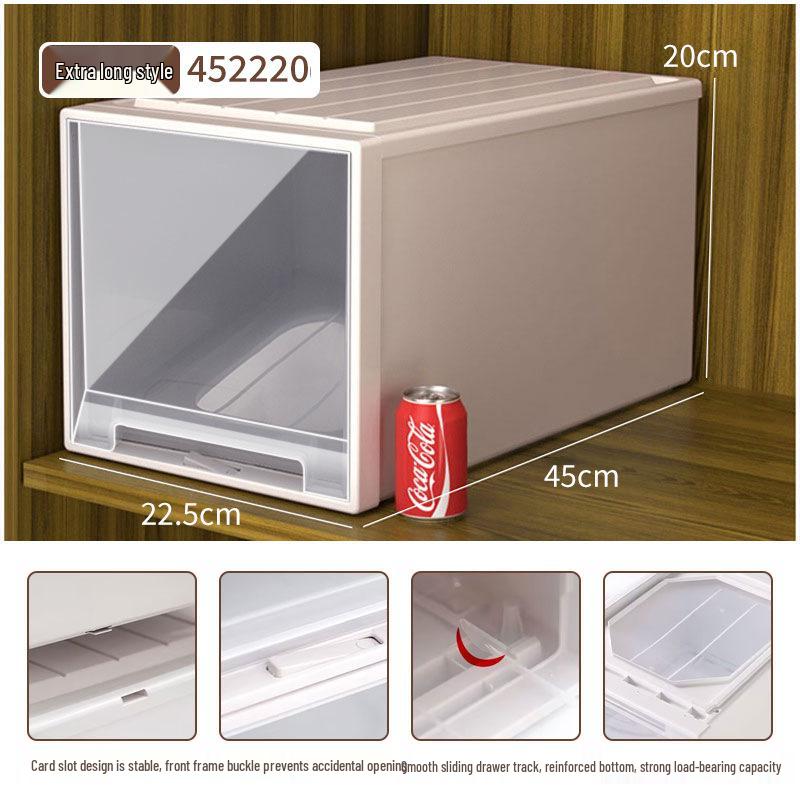 Japanese Thickened Plastic Transparent Shoe and Clothes Organizer Drawer