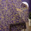 Arabische lila Islam Tüll Vorhänge für Wohnzimmer Druck Sheer Voile Vorhang Schlafzimmer Fenster Screening Vorhänge Jalousien Home Decor