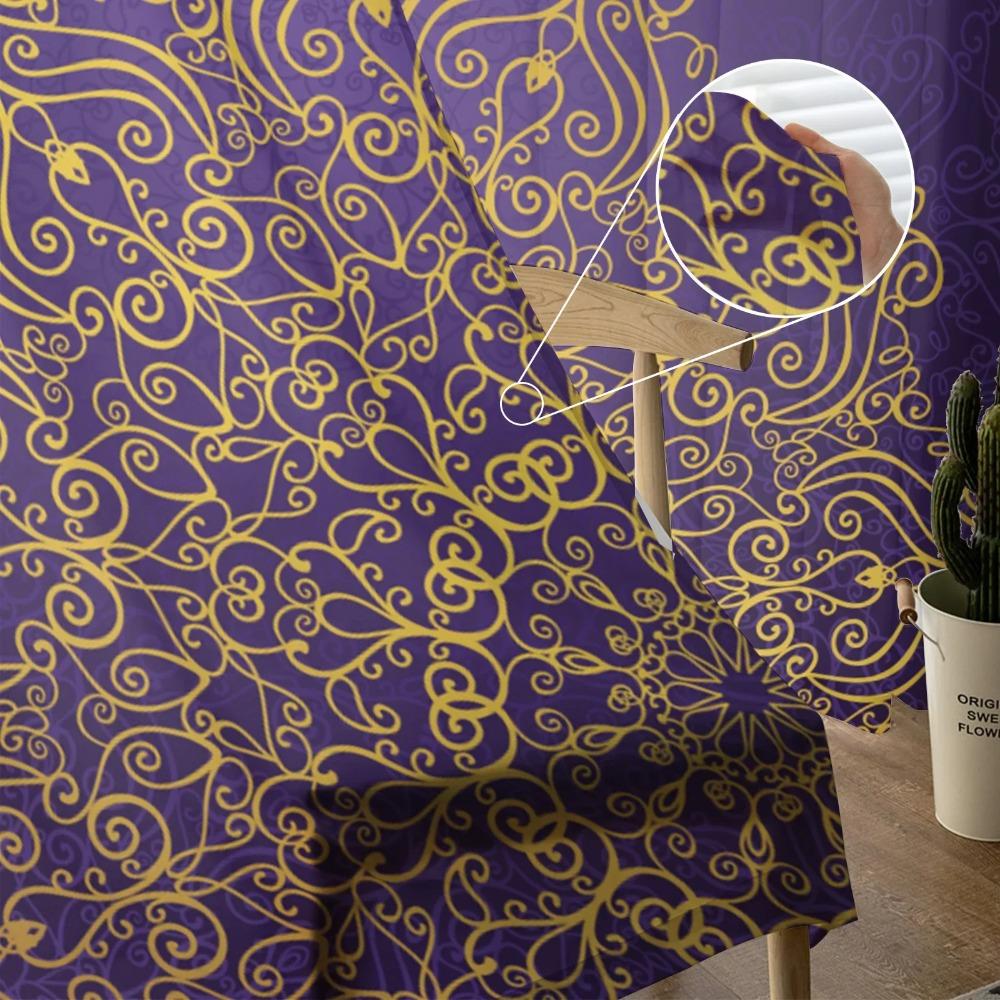 Arabian Purple Islam Tulle Curtains for Living Room Print Sheer Voile Curtain Bedroom Window Screening Drapes Blinds Home Decor