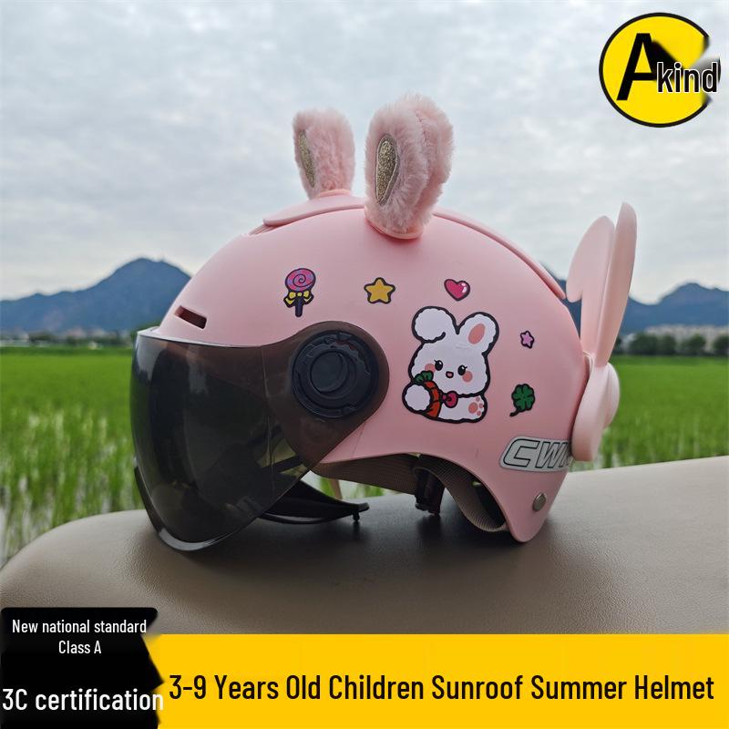 Electric Vehicle Safety Helmet for Kids (Ages 3-9) - Sun Protection for Boys & Girls