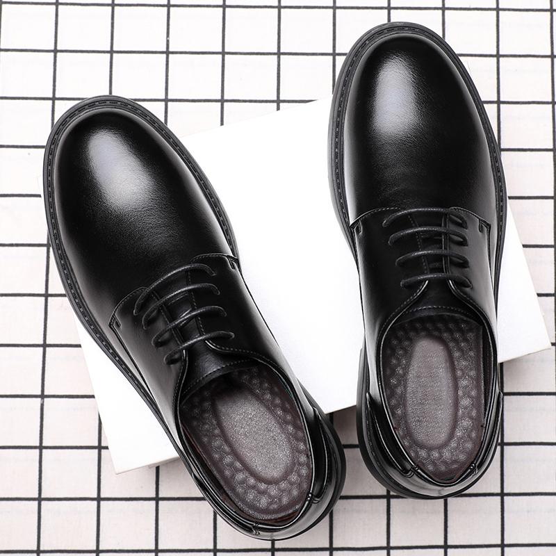 Men'S Black Leather Shoes Office/Casual Shoes JZ 6196-102