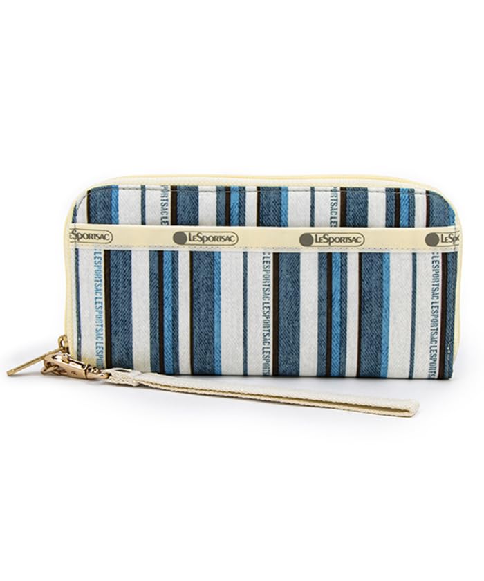 

Официальный кошелек TECH WALLET Teal Green Stripe [LeSportsac] WRISTLET/3462