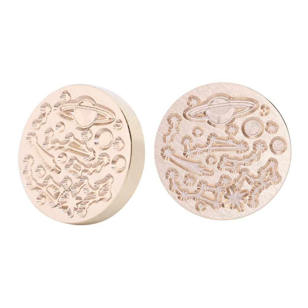 Selo de cera de céu estrelado retrô cabeça de carimbo de fogo tinta para cartão faça você mesmo envelopes selos