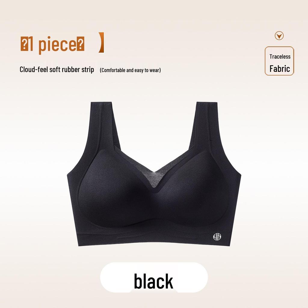 Women's Anti-Sagging Seamless Sports Bra with Gathered Support and Stylish Back Design