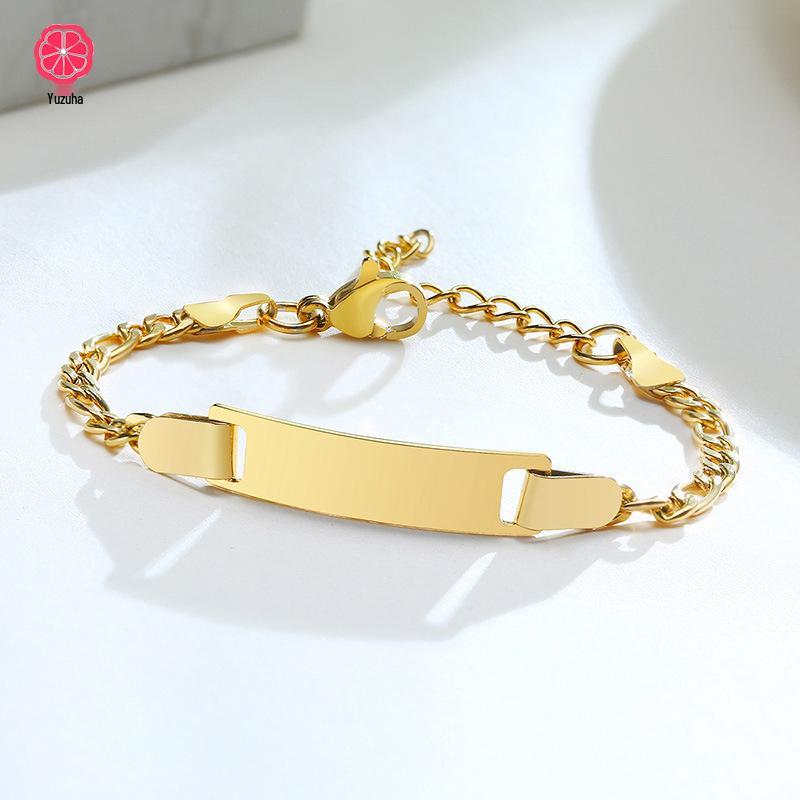 Engraved Stainless Steel Curved Children's Bracelet - Personalized Baby Bangle, Christmas or Birthday Gift