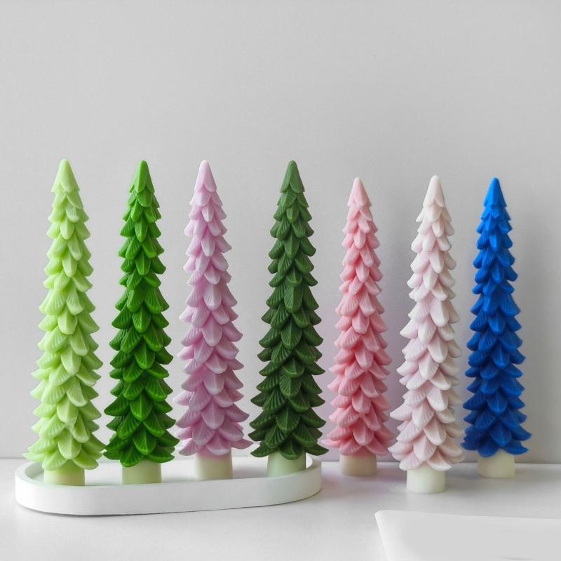Christmas Tree Silicone Molds Candle Molds Tree Shape Candle Making Molds Soap Molds Silicone Ornament Molds for Candle