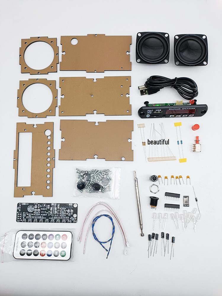 Bluetooth-Enabled DIY FM Radio Kit with Power Indicator and TFT/U Disk Support