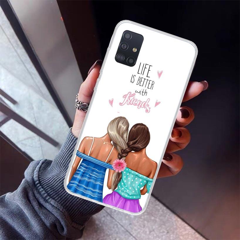 

Girls Best Friends Forever BFF Phone Case For Samsung Galaxy A12 A52S A42 A32 A22 A51 A50 Note 20 Ultra 10 S10 Plus A71 A70 A31 Samsung Note 10 Plus