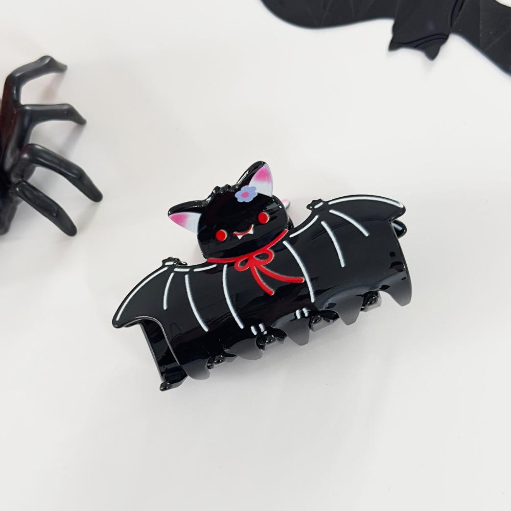 Spider Halloween Hair Claw Acrylic Skeleton Shark Clip Fashion Halloween Themed Gripper  Girls