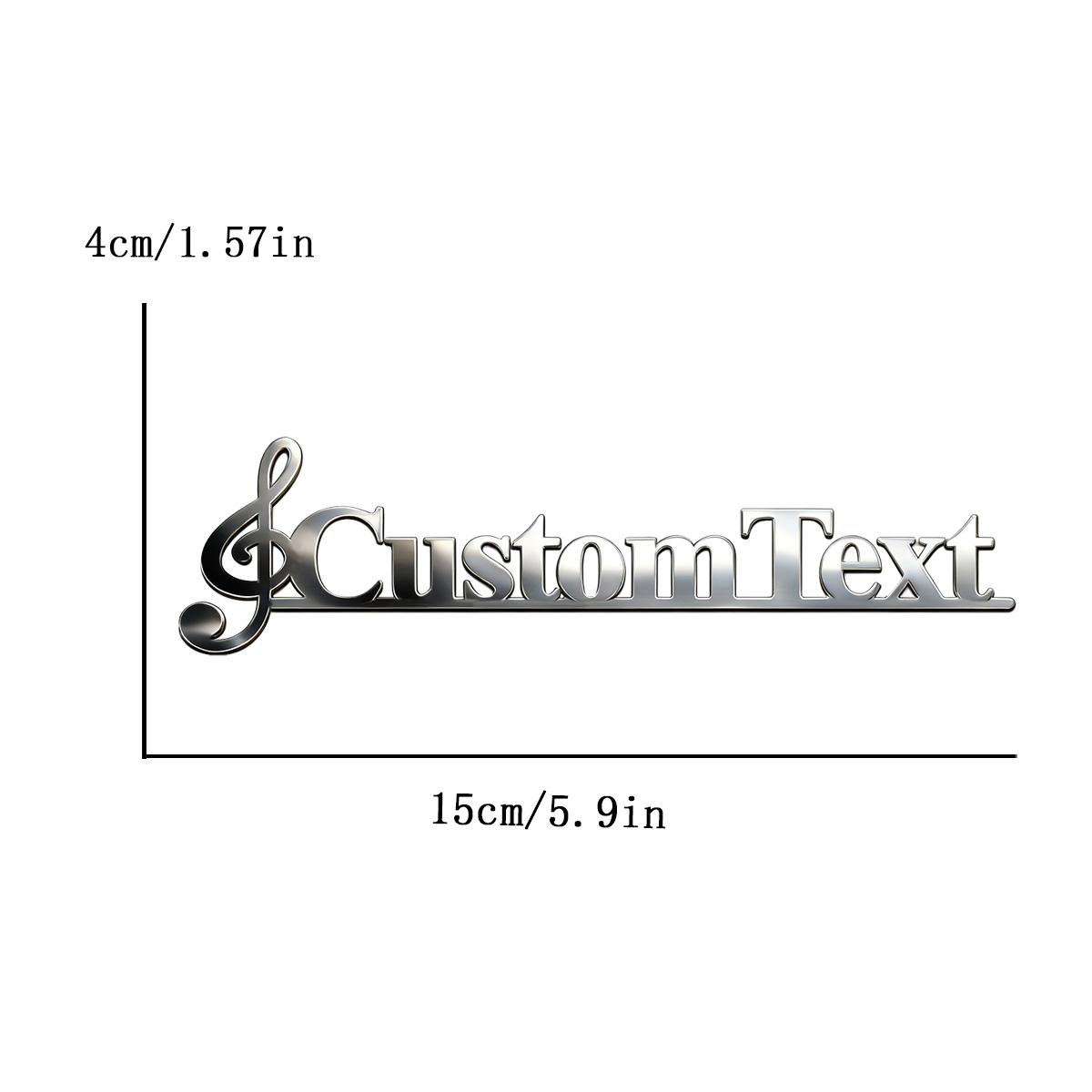 

1PC Elegant Music Note Art Font Car Sticker Waterproof Metal Piano Guitar Decor Accessories Pegatinas Para Coche DIY Car Styling CT131