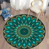 Elegant Mandala Design Round Rug for Meditation Spaces Round Carpet for Home Sofa Bedroom, Gift