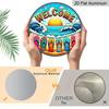 2D Flat Summer Beach "Welcome" Aluminum Decorative Signs and Plaques in Various Sizes. Flip-flop Summer Wave Pattern Wall Decorations Suitable for