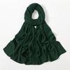 Women Heavy Chiffon Hijab Scarf Premium Chiffon Muslim Hijabs Plain Good Stitching Maxi Wrap Solid Color Musulman Femme Shawls