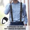 Hidden Suspenders for Men Heavy Duty Work Under Y Back Suspender Clothes  with