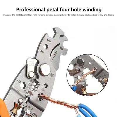 8-inch Large Opening Thickened Cable Electrician Crimping Multi-functional Wire Stripping Peeling Cutting Wire Pulling Pliers