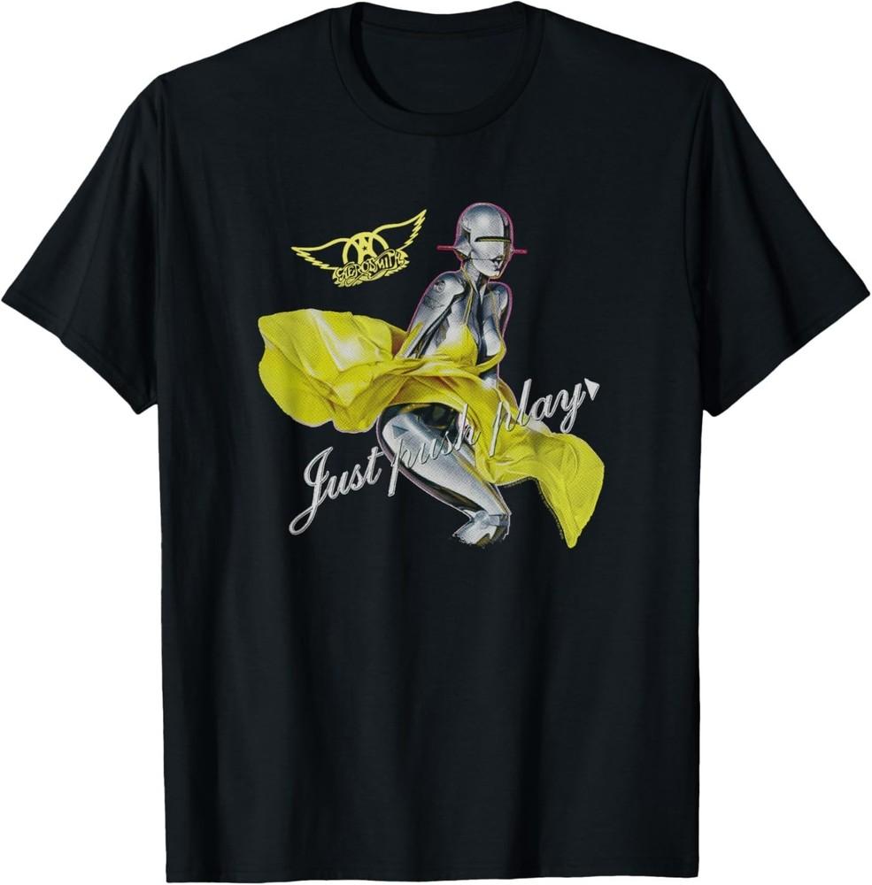 Мужская унисекс футболка Aerosmith для взрослых Just Push Play S