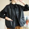 Fashionable PU Leather Jacket for Women - Casual Loose Fit for Spring & Autumn 2025
