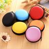 Hot Mini Portable Round Earphone Cable USB Data Cord Storage Bag Zipper Pouch Case