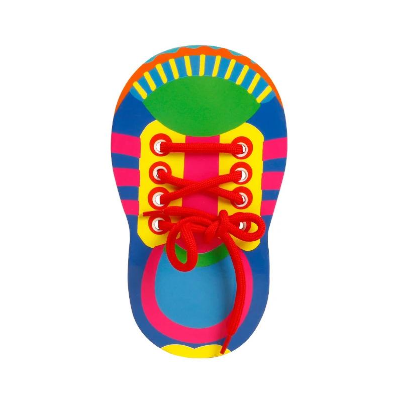 Shoelace Threading Teaching Toys Learn To Tie Shoelaces Toy Kids Toddlers Fine Motor Skills Toy Early Educational Toys Boys Girl
