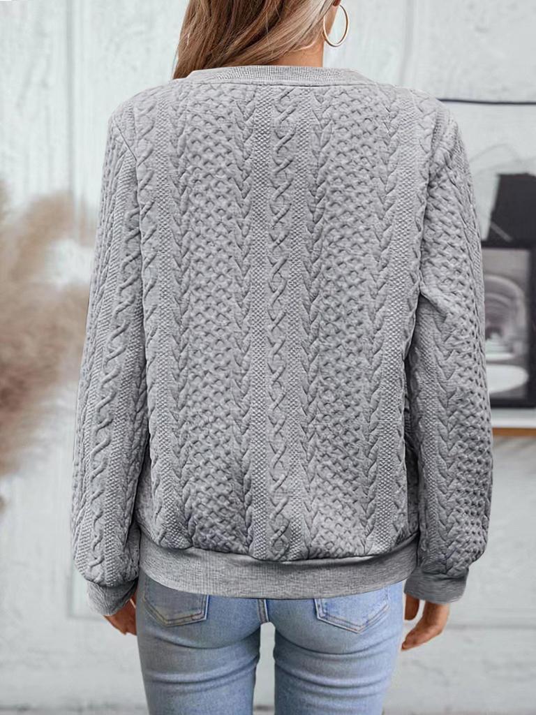 2026 Autumn/Winter Casual Women's Long Sleeve Zipper Collar Hoodie T-shirt.