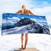 Microfiber Beach Towel Quick Dry,Snow Mountains Lightweight Travel Towel for Swimmers, Sand Free Camping Towel, Beach Towels