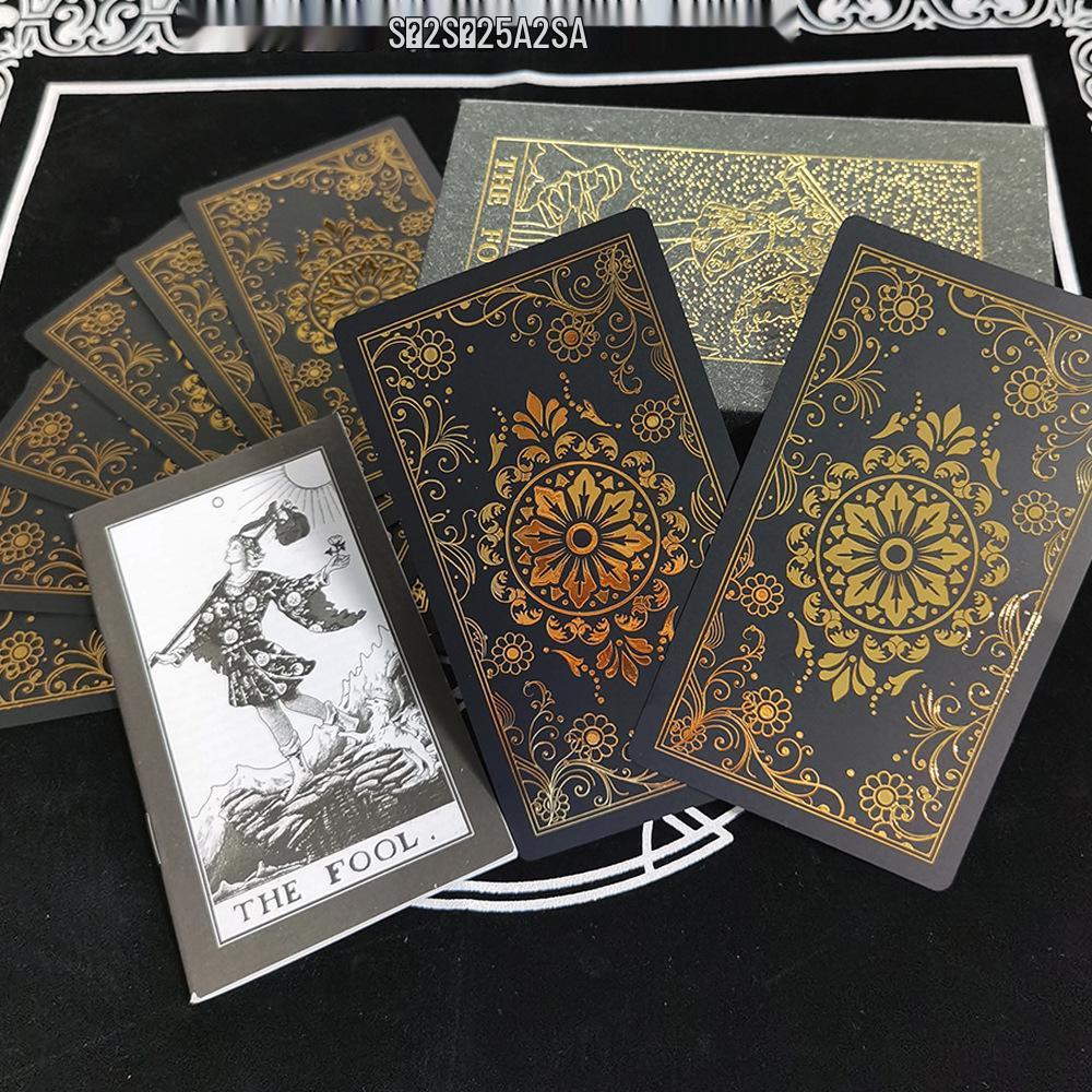 Rose Gold Waterproof Tarot Cards - 78-Card Classic Waite Hot Stamping Plastic Deck