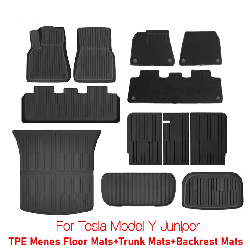 Floor Mats for New Tesla Model Y 2025+ Juniper 2025 Trunk Mats Double Menes Liners Left Right Hand Drive Car Interior Protect