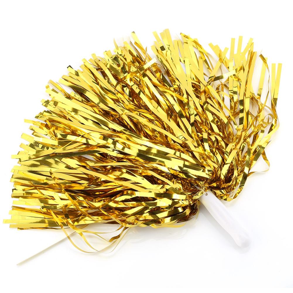 Cheer er Pom Poms Squad Cheer Sports Party Dance Accessories (golden)