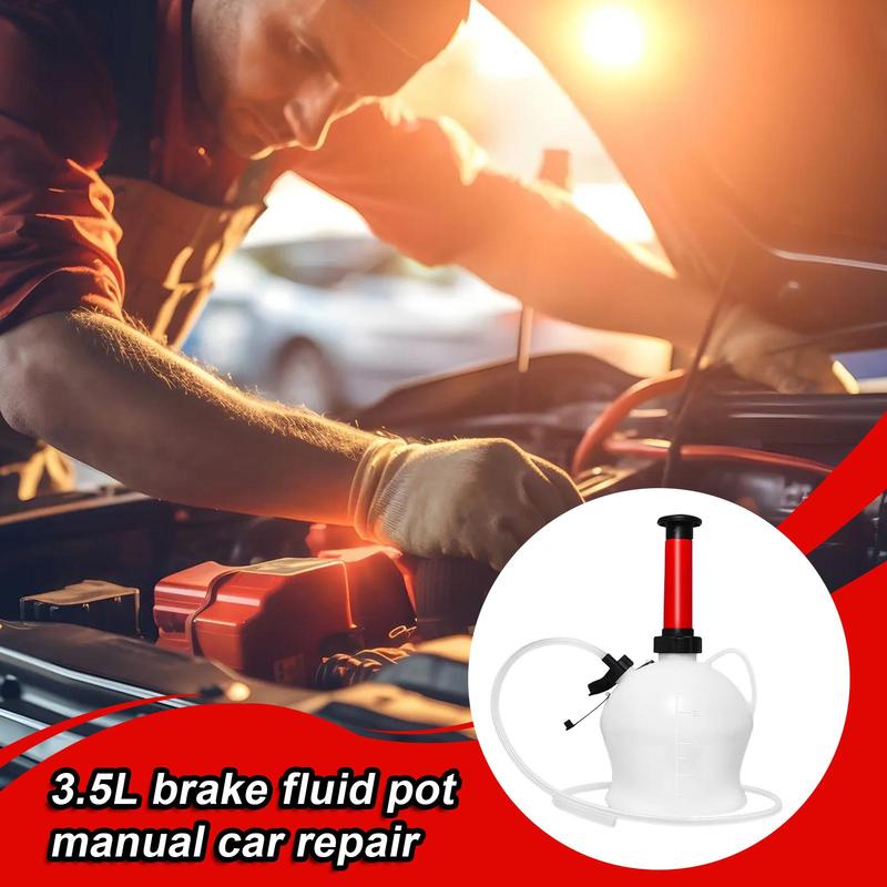 Brake Bleeder Kit 3.5L Manual Vacuum Pump for Car Motorcycle Brake Fluid Change DIY Garage Tool Mechanic Equipment